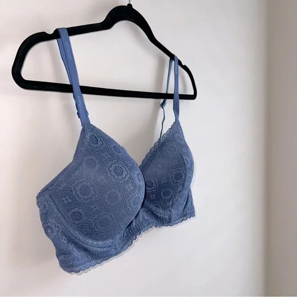 AERIE Turquoise Lace Light Lined Bra Size 38 C - Picture 5 of 5